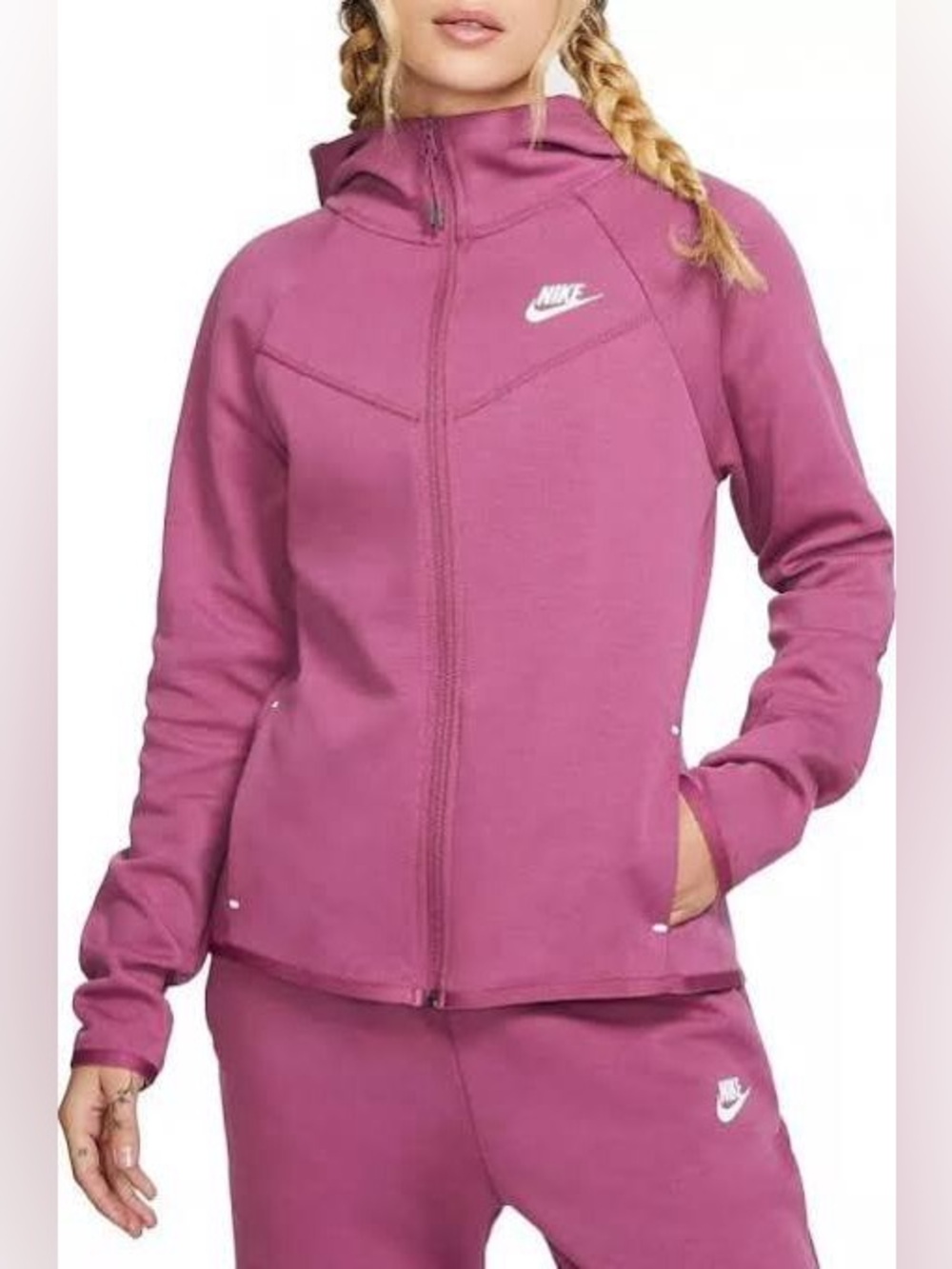 Nike Tech Fleece Windrunner Full Zip Hoodie Plum Beet Purple XS BV3455